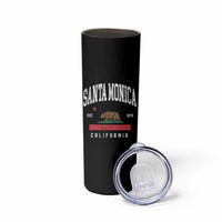 Santa Monica California Flag CA Vintage Established Sports Skinny Tumbler