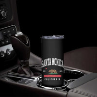 Santa Monica California Flag CA Vintage Established Sports Skinny Tumbler