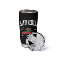 Santa Monica California Flag CA Vintage Established Sports Tumbler Cup
