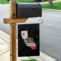 California Republic Cali Map Flag Distressed Style Garden Flag