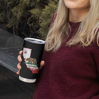 California Republic Cali Map Flag Distressed Style Tumbler Cup
