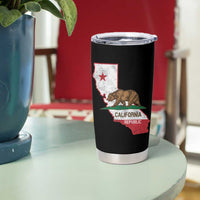 California Republic Cali Map Flag Distressed Style Tumbler Cup