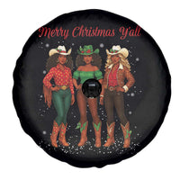 Black African American Cowgirl Christmas Spare Tire Cover Retro Western Howdy - Wonder Print Shop