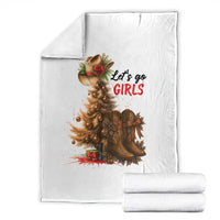 Christmas Cowgirl Boots Throw Blanket Western Cowboy Hat Howdy - Wonder Print Shop