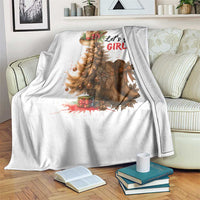 Christmas Cowgirl Boots Throw Blanket Western Cowboy Hat Howdy - Wonder Print Shop