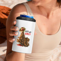 Christmas Cowgirl Boots 4 in 1 Can Cooler Tumbler Western Cowboy Hat Howdy - Wonder Print Shop