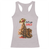 Christmas Cowgirl Boots Racerback Tank Top Western Cowboy Hat Howdy - Wonder Print Shop