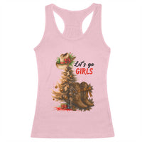 Christmas Cowgirl Boots Racerback Tank Top Western Cowboy Hat Howdy - Wonder Print Shop