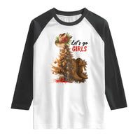Christmas Cowgirl Boots Raglan Shirt Western Cowboy Hat Howdy - Wonder Print Shop