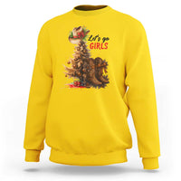 Christmas Cowgirl Boots Sweatshirt Western Cowboy Hat Howdy - Wonder Print Shop