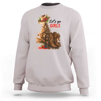 Christmas Cowgirl Boots Sweatshirt Western Cowboy Hat Howdy - Wonder Print Shop