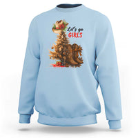 Christmas Cowgirl Boots Sweatshirt Western Cowboy Hat Howdy - Wonder Print Shop