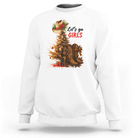 Christmas Cowgirl Boots Sweatshirt Western Cowboy Hat Howdy - Wonder Print Shop