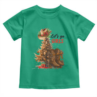 Christmas Cowgirl Boots Toddler T Shirt Western Cowboy Hat Howdy - Wonder Print Shop