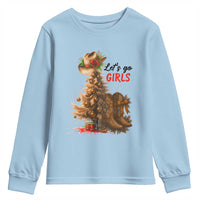 Christmas Cowgirl Boots Youth Sweatshirt Western Cowboy Hat Howdy - Wonder Print Shop