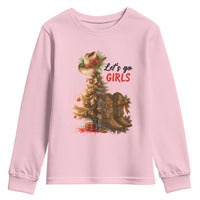 Christmas Cowgirl Boots Youth Sweatshirt Western Cowboy Hat Howdy - Wonder Print Shop