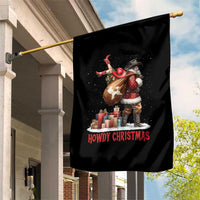 Cowboy Santa Christmas Garden Flag Funny Western Xmas - Wonder Print Shop