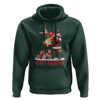 Cowboy Santa Christmas Hoodie Funny Western Xmas - Wonder Print Shop