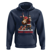 Cowboy Santa Christmas Hoodie Funny Western Xmas - Wonder Print Shop