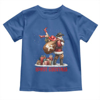 Cowboy Santa Christmas Toddler T Shirt Funny Western Xmas - Wonder Print Shop