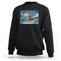 Cowboy Santa Starry Night Christmas Sweatshirt - Wonder Print Shop