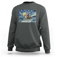 Cowboy Santa Starry Night Christmas Sweatshirt - Wonder Print Shop