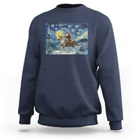 Cowboy Santa Starry Night Christmas Sweatshirt - Wonder Print Shop