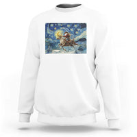 Cowboy Santa Starry Night Christmas Sweatshirt - Wonder Print Shop