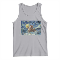 Cowboy Santa Starry Night Christmas Tank Top - Wonder Print Shop