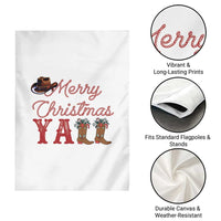 Western Cowboy Howdy Garden Flag Merry Christmas Yall Cowgirl Boots Hat - Wonder Print Shop