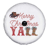 Western Cowboy Howdy Spare Tire Cover Merry Christmas Yall Cowgirl Boots Hat - Wonder Print Shop