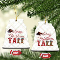 Western Cowboy Howdy Ceramic Ornament Merry Christmas Yall Cowgirl Boots Hat - Wonder Print Shop