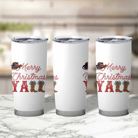 Western Cowboy Howdy Tumbler Cup Merry Christmas Yall Cowgirl Boots Hat - Wonder Print Shop