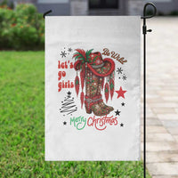 Let Us Go Girls Garden Flag Christmas Cowgirl Boots - Wonder Print Shop