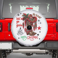 Let Us Go Girls Spare Tire Cover Christmas Cowgirl Boots - Wonder Print Shop