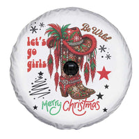 Let Us Go Girls Spare Tire Cover Christmas Cowgirl Boots - Wonder Print Shop