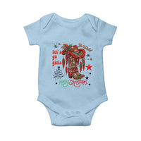 Let Us Go Girls Baby Onesie Christmas Cowgirl Boots - Wonder Print Shop