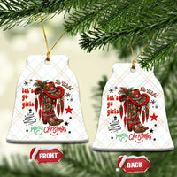 Let Us Go Girls Ceramic Ornament Christmas Cowgirl Boots - Wonder Print Shop