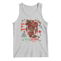 Let Us Go Girls Tank Top Christmas Cowgirl Boots - Wonder Print Shop