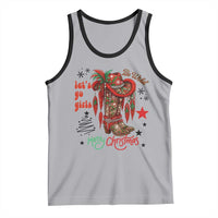 Let Us Go Girls Tank Top Christmas Cowgirl Boots - Wonder Print Shop