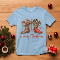 Howdy Christmas T Shirt Western Cowboy Boots Country - Wonder Print Shop