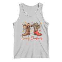 Howdy Christmas Tank Top Western Cowboy Boots Country - Wonder Print Shop