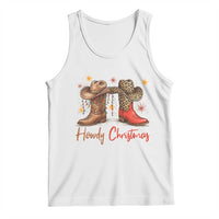 Howdy Christmas Tank Top Western Cowboy Boots Country - Wonder Print Shop