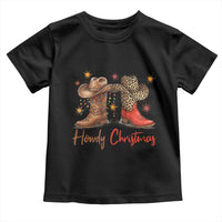 Howdy Christmas Toddler T Shirt Western Cowboy Boots Country - Wonder Print Shop