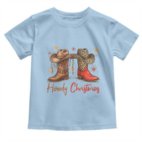 Howdy Christmas Toddler T Shirt Western Cowboy Boots Country - Wonder Print Shop