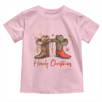 Howdy Christmas Toddler T Shirt Western Cowboy Boots Country - Wonder Print Shop
