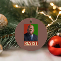 Resist Protest Civil Rights Ceramic Ornament John Lewis Black History
