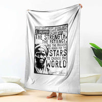 Harriet Tubman Quote Throw Blanket Black Woman History Activist