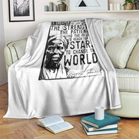 Harriet Tubman Quote Throw Blanket Black Woman History Activist