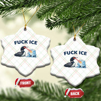 Minnesota Anti ICE Immigration Protest Ladies Ceramic Ornament Fuck Ice